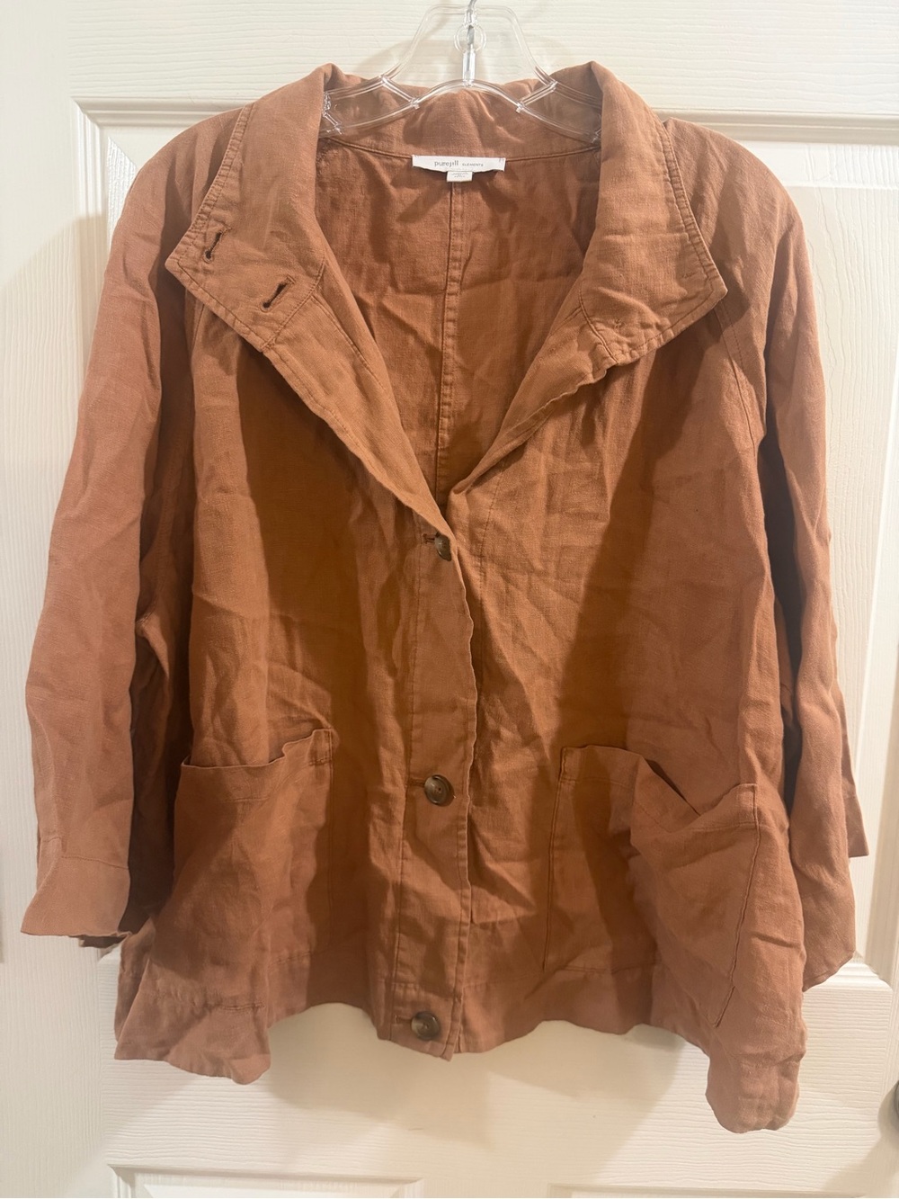 Pure Jill Elements Brown Linen Jacket